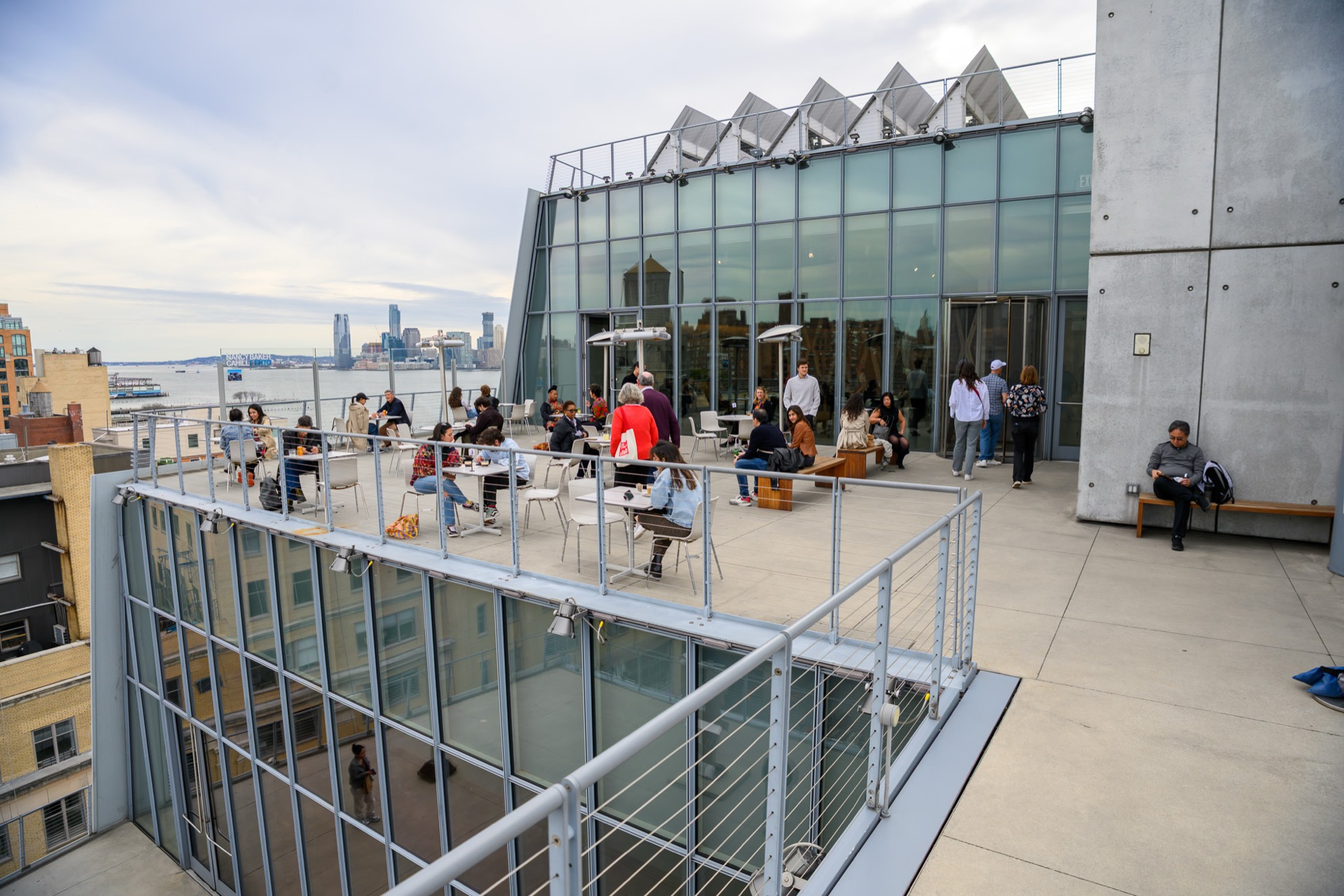 Outdoor event at the Whitney Museum